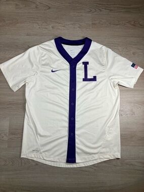 Men's Nike LSU Tigers Replica Full-Button Baseball Jersey size XL